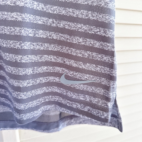 NEW♥️NIKE ZONAL COOLING POLO TANK TOP SHIRT GRAY STRIPED SLEEVELESS GOLF TENNIS - Picture 4 of 5